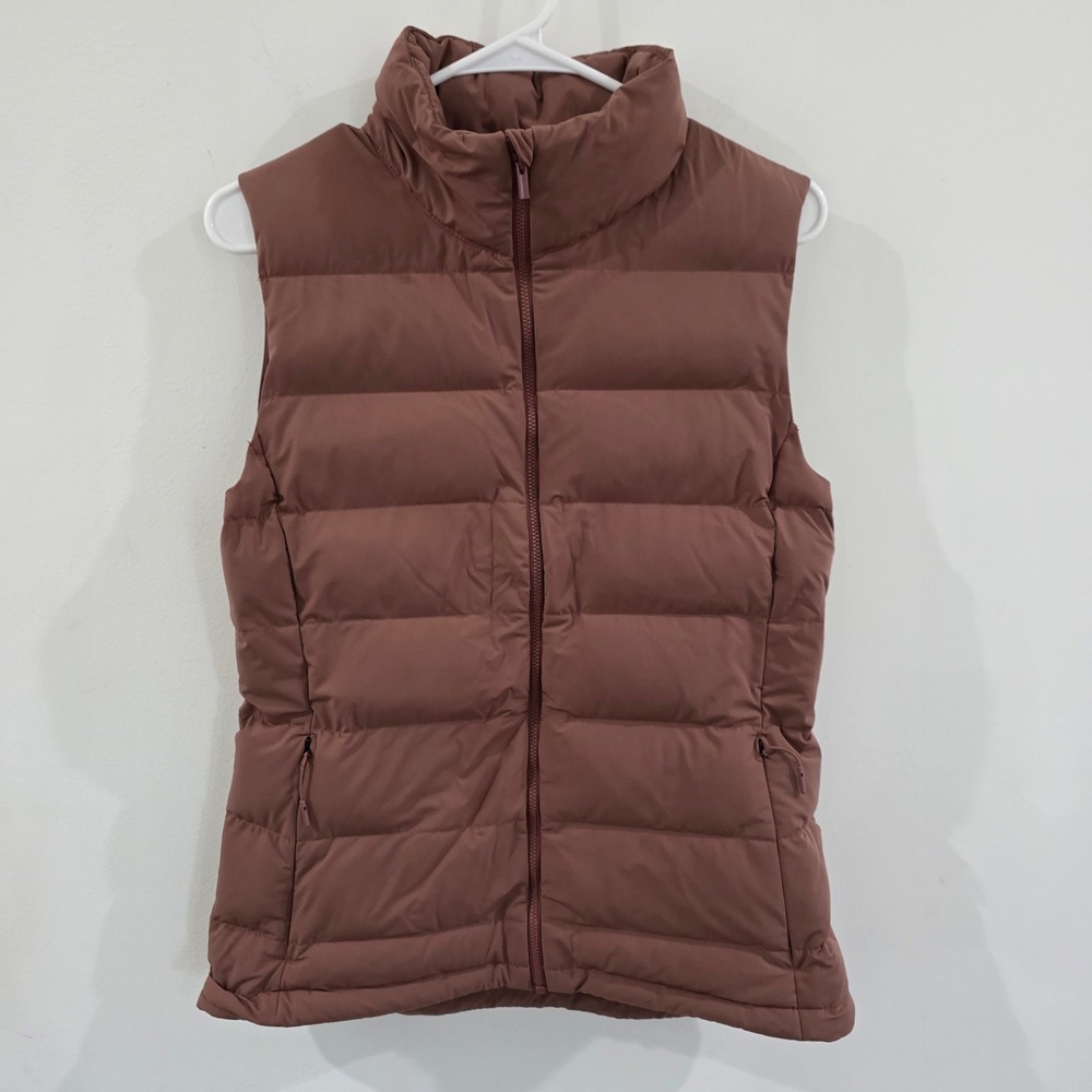 Eddie‎ Bauer Women Puffer Vest Size Small Mauve 650 Down Winter Ski Cozy